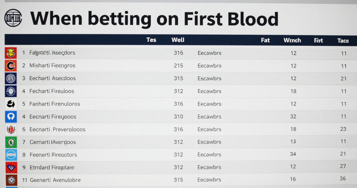 Understanding First Blood Bets — Analyzing Team Performance and Trends Understanding First Blood Bets — Analyzing Team Performance and Trends